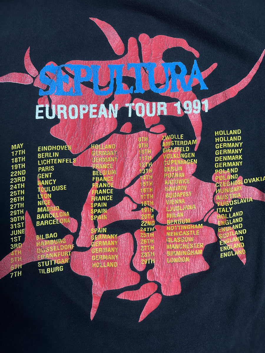 Vintage 1991 Sepultura Third World Posse T-Shirt