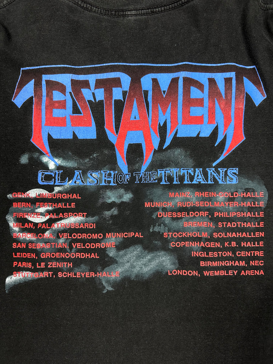 Testament 1990 Clash Of The Titans Vintage T-Shirt