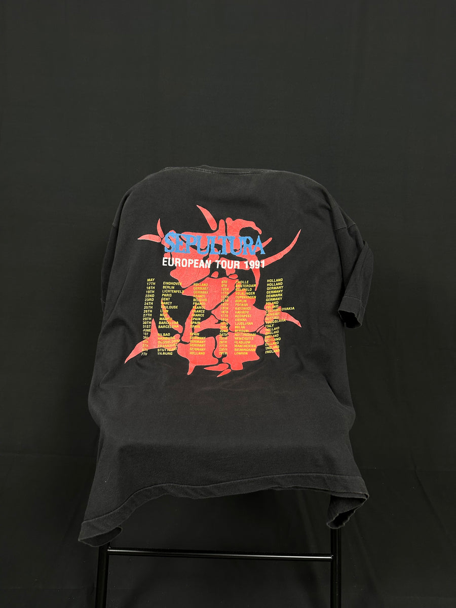 Vintage 1991 Sepultura Third World Posse T-Shirt