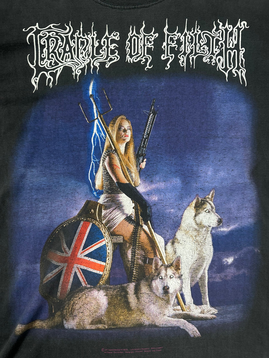 Vintage 1997 Cradle Of Filth Millennial War T-Shirt