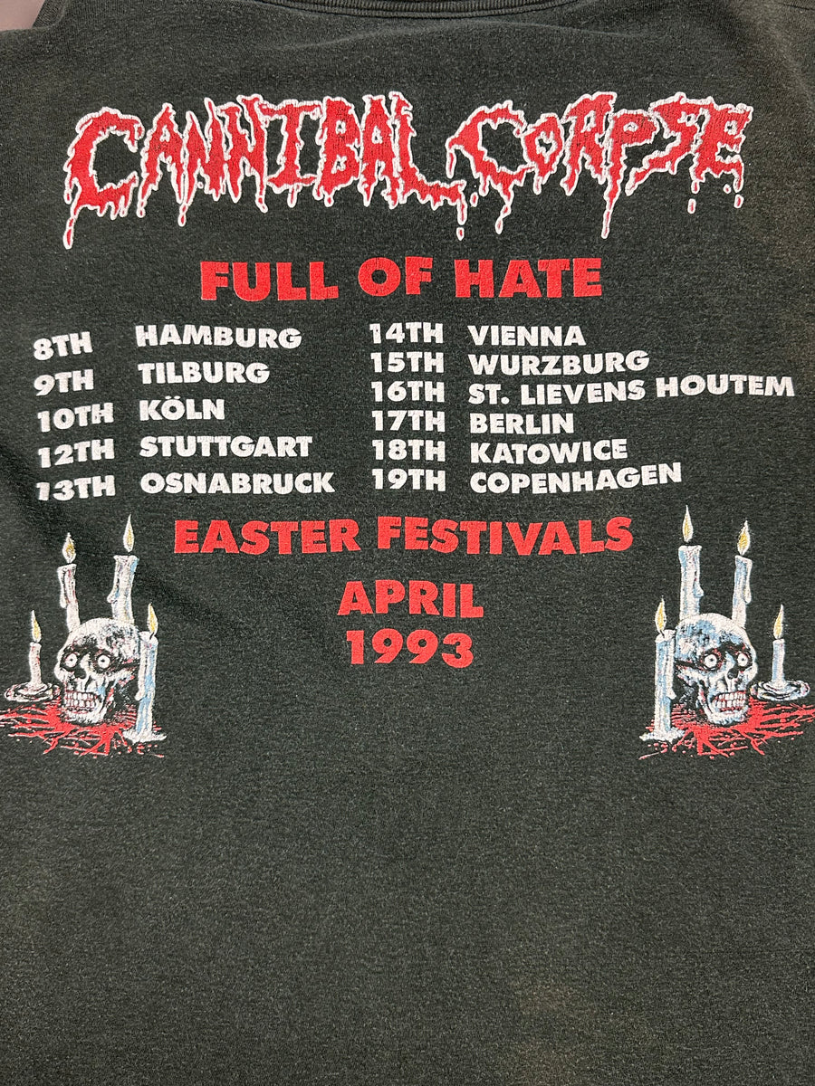 Cannibal Corpse 1993 Full Of Hate Easter Festival Vintage T-Shirt