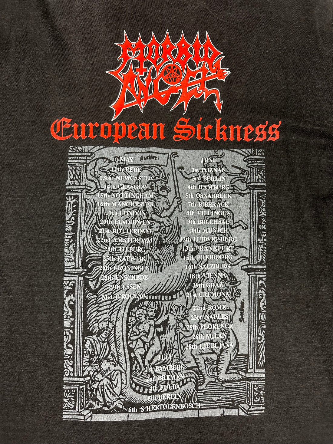 Morbid Angel 1991 Leading The Rats Vintage T-Shirt