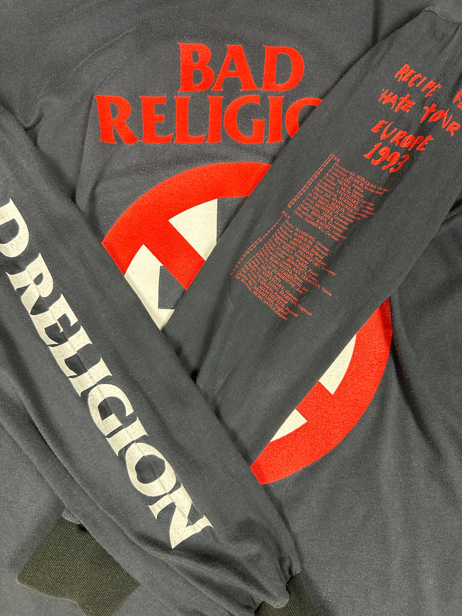 Bad Religion 1993 Recipe For Hate Tour Europe Vintage Longsleeve