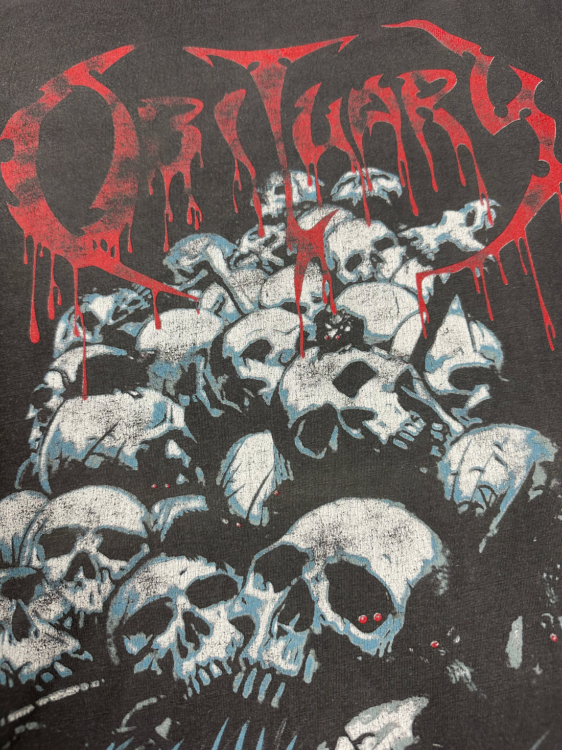 Obituary 1991 Pile of Skulls Vintage T-Shirt