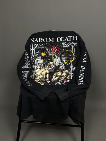 Vintage 1992 Napalm Death Europe Tour Longsleeve