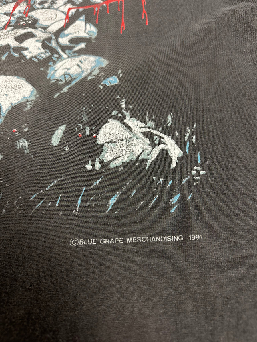 Obituary 1991 Pile of Skulls Vintage T-Shirt