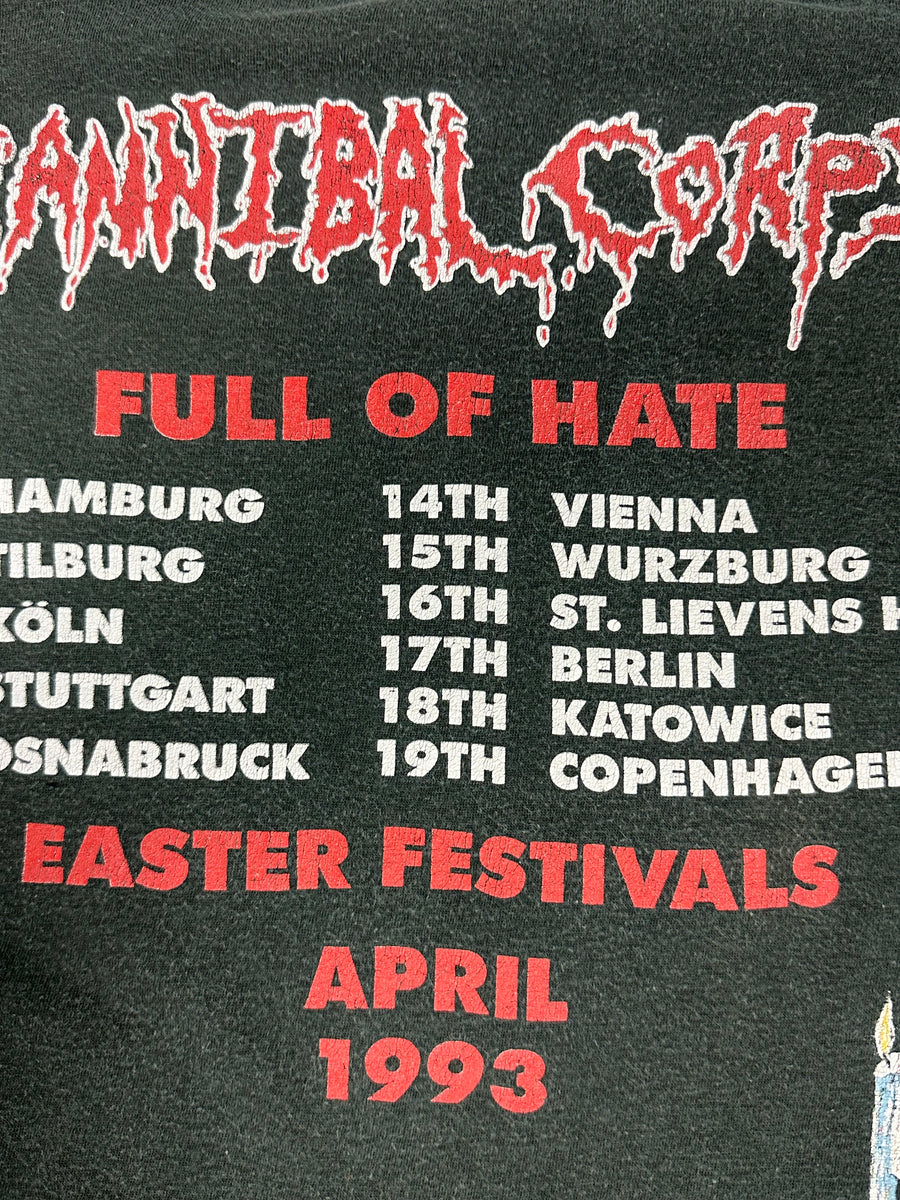 Cannibal Corpse 1993 Full Of Hate Easter Festival Vintage T-Shirt