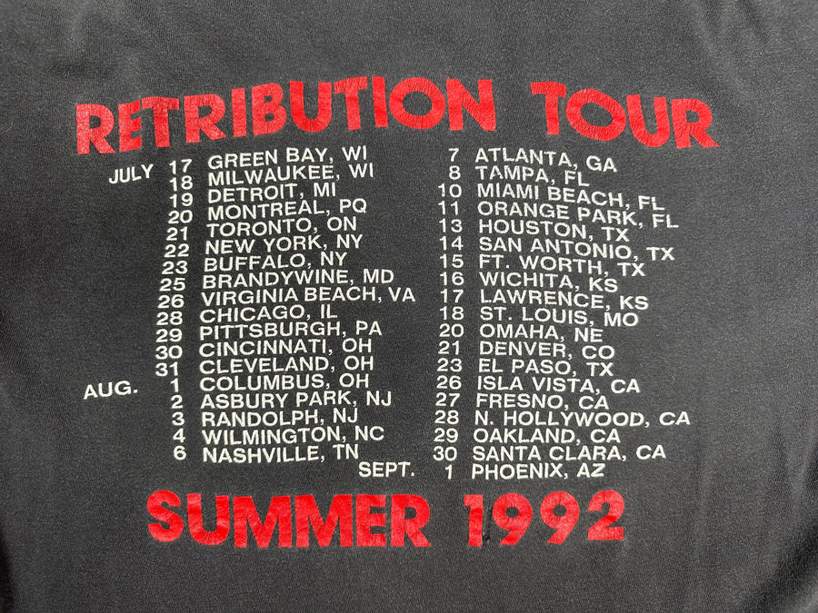 Vintage 1992 Malevolent Creation Retribution Tour T-Shirt