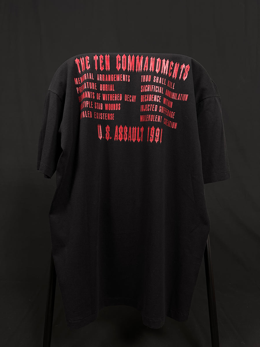 Vintage Malevolent Creation 1991 The Ten Commandments T-Shirt