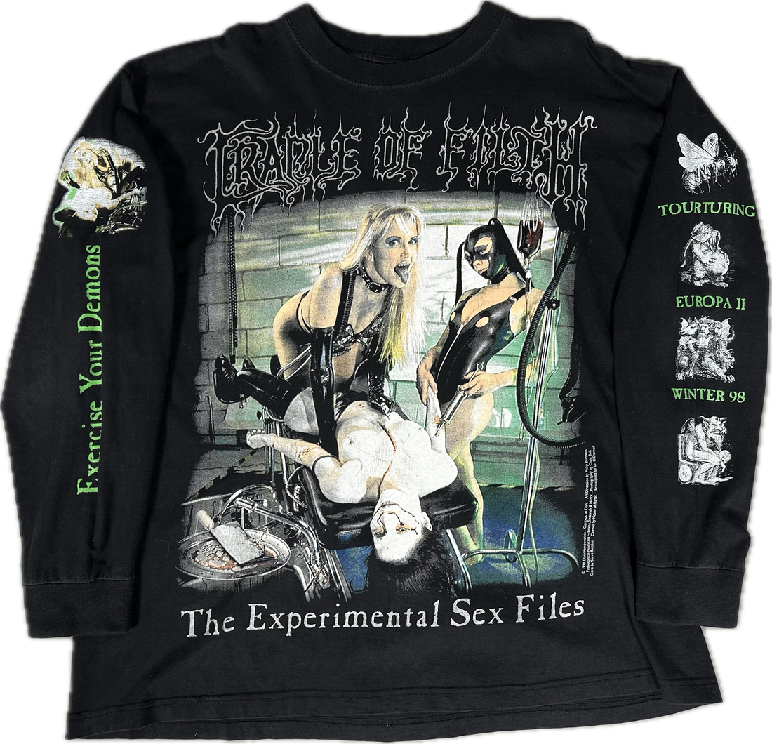 Vintage 1998 Cradle of Filth Experimental Sex Files Longsleeve