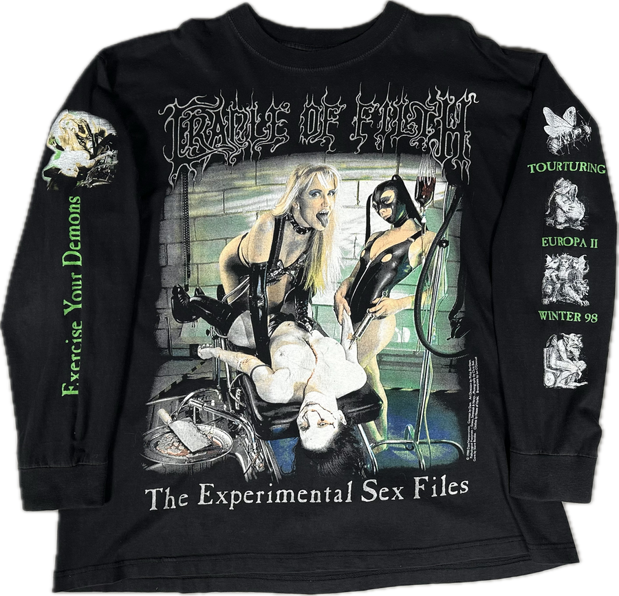Vintage 1998 Cradle of Filth Experimental Sex Files Longsleeve