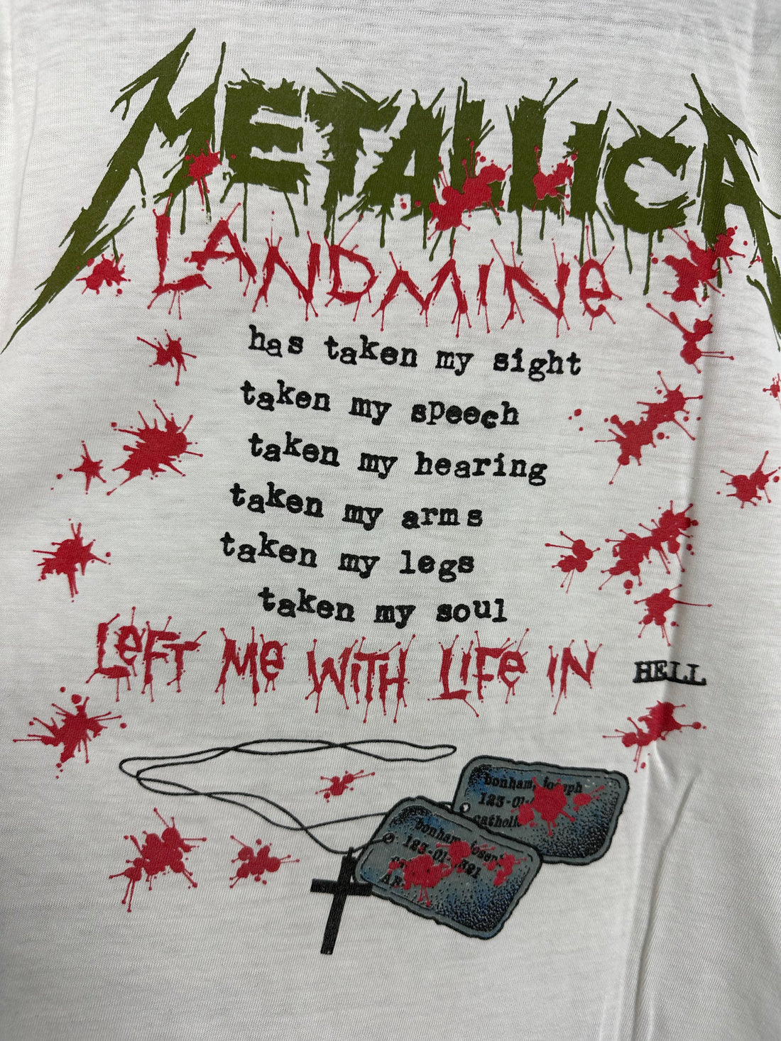 Metallica 1989 Landmine Vintage T-Shirt