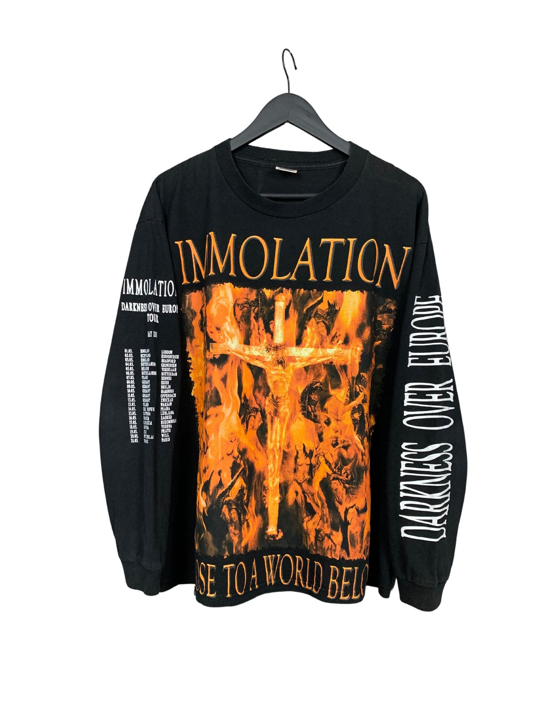 Immolation 2001 Darkness Over Europe Vintage Longsleeve