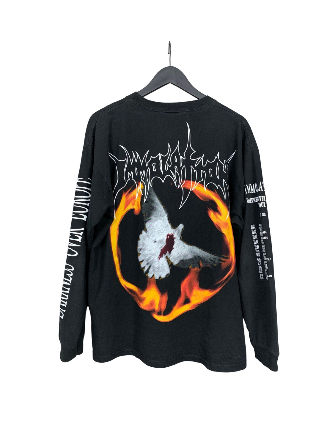 Immolation 2001 Darkness Over Europe Vintage Longsleeve