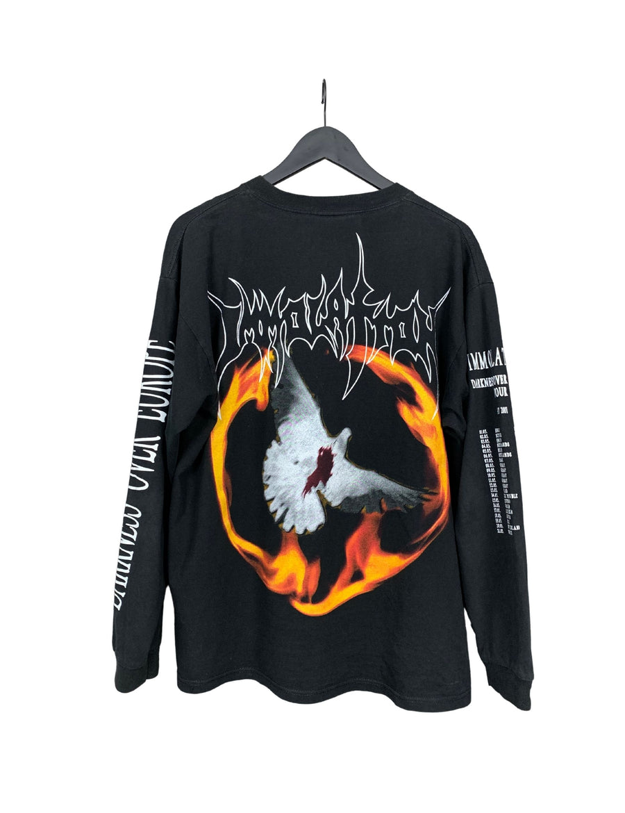 Immolation 2001 Darkness Over Europe Vintage Longsleeve