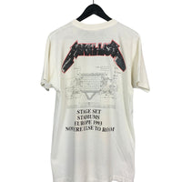 Metallica 1993 Europe Nowhere Else To Roam Vintage T-Shirt