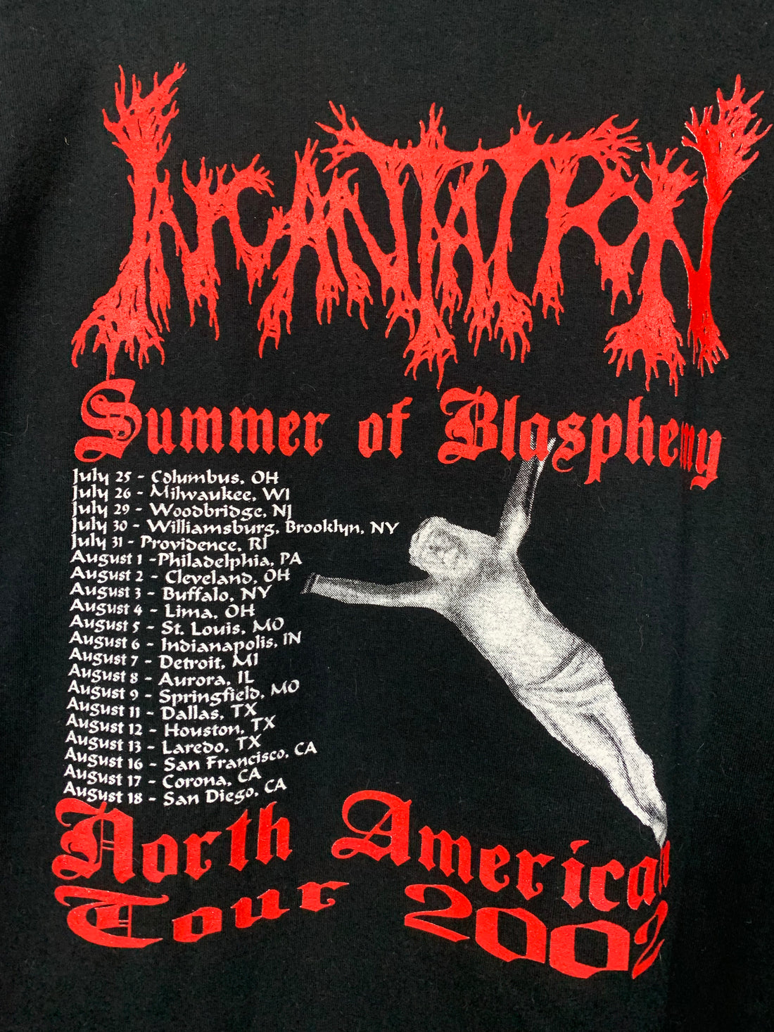 Incantation 2002 Vintage Tour T-Shirt